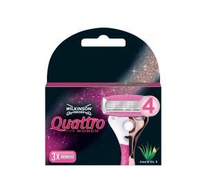 WILKINSON SWORD QUATTRO BLADE REFILLS FOR WOMEN'S RAZOR 3 PIECES