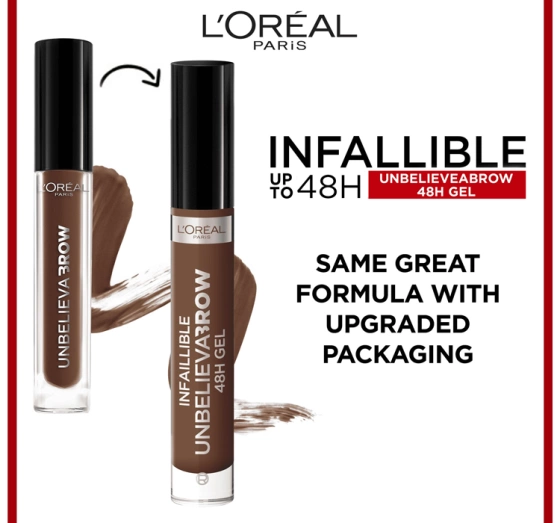 LOREAL UNBELIEVA BROW GEL DARK BRUNETTE 3.4ML
