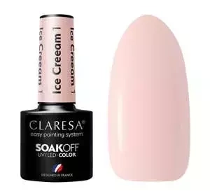 CLARESA SOAK OFF HYBRID NAIL POLISH ICE CREAM 1 5ML