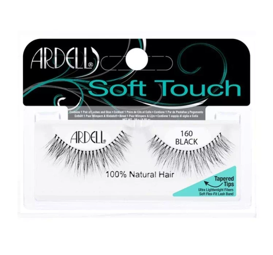 ARDELL SOFT TOUCH FALSE EYELASHES ON STRIP 160 BLACK