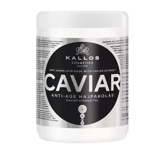 KALLOS KJMN CAVIAR HAIR MASK WITH CAVIAR EXTRACT 1000ML