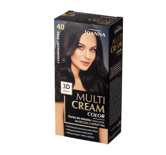 JOANNA MULTI CREAM COLOR PERMANENT HAIR DYE 40 CINNAMON BROWN