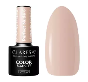 CLARESA SOAK OFF HYBRID NAIL POLISH PERFECT NUDE 6