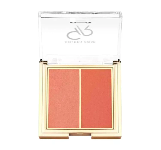 GOLDEN ROSE ICONIC BLUSH DUO	02 PEACHY CORAL 2x3G