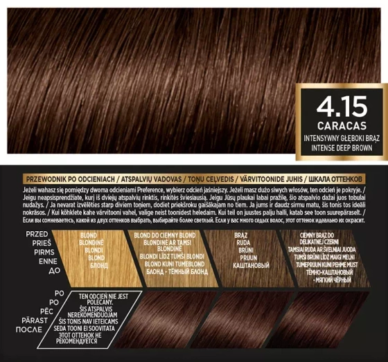 LOREAL RECITAL PREFERENCE PERMANENT HAIR DYE M1 4.15