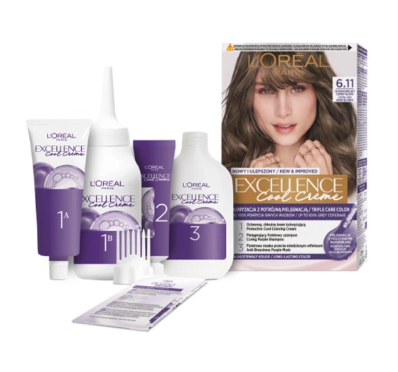 LOREAL EXCELLENCE COOL CREME 6.11 ULTRA ASH DARK BLONDE