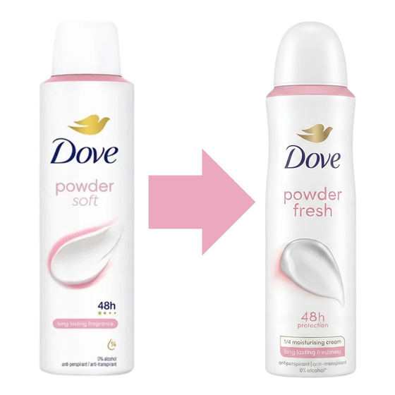 Dove Powder Soft Antiperspirant Spray for Women, 150ml