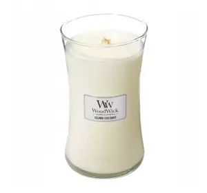 WOODWICK LARGE JAR CANDLE SCENTED CANDLE ISLAND COCONUT 610G