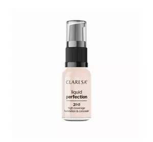 CLARESA LIQUID PERFECTION FACE FOUNDATION 2IN1 101 LIGHT 18G