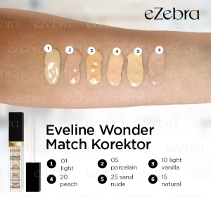 EVELINE WONDER MATCH LIQUID CONCEALER 01 LIGHT 6.8 ML