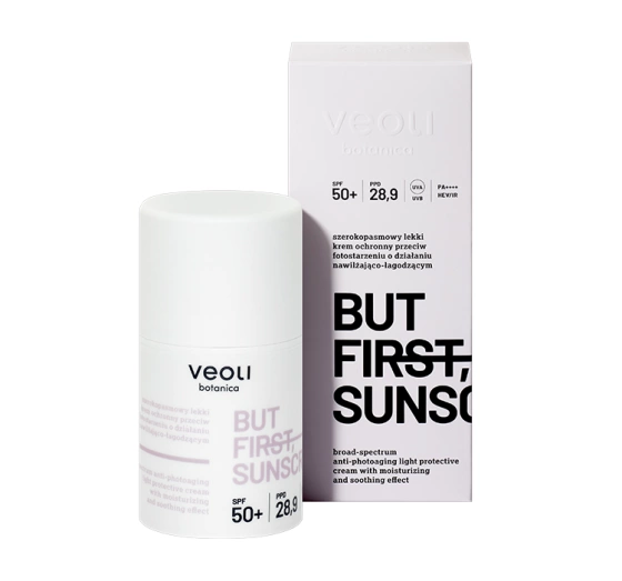 VEOLI BOTANICA BUT FIRST SUNSCREEN LIGHTWEIGHT PROTECTIVE CREAM AGAINST PHOTOAGEING SPF 50+ 50ML