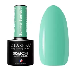 CLARESA SOAK OFF HYBRID NAIL POLISH SUMMER STORIES 2 5ML