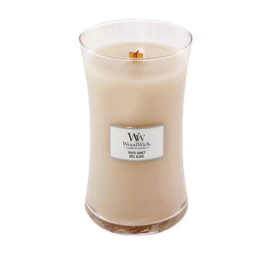 WOODWICK LARGE JAR CANDLE SCENTED CANDLE WHITE HONEY 610G