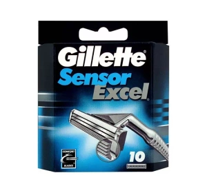 GILLETTE SENSOR EXCEL RAZOR BLADE REFILLS 10 PIECES