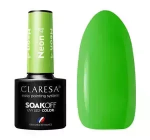 CLARESA SOAK OFF HYBRID NAIL POLISH NEON 4 5ML