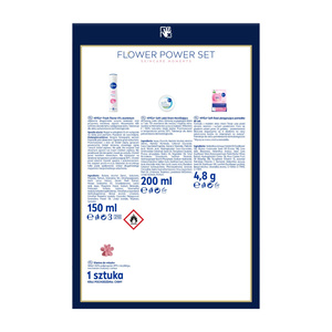NIVEA Flower Power Set: Fresh Flower Deodorant Spray 150ml, Soft Moisturiser 200ml, Soft Rose Lip Balm 4.8g and Hair Clip
