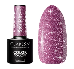 CLARESA SOAK OFF HYBRID NAIL POLISH STARLIGHT 4 5G