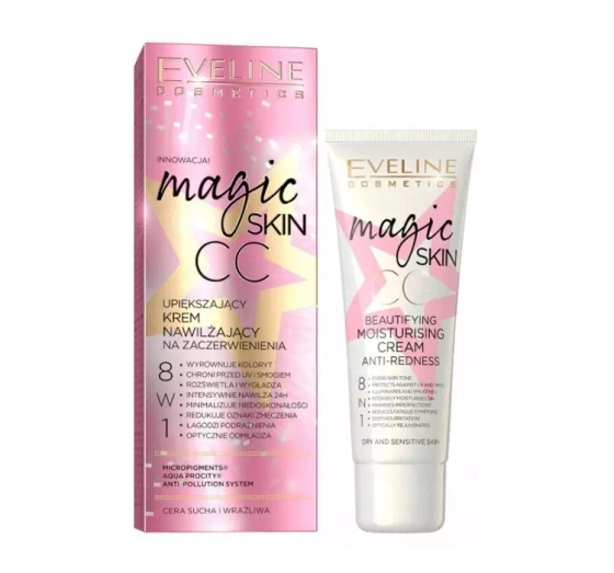 EVELINE MAGIC SKIN CC MOISTURIZING CREAM AGAINST REDNESS 50ML