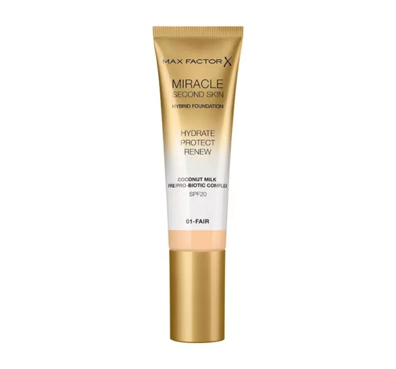 MAX FACTOR MIRACLE SECOND SKIN FOUNDATION 01 FAIR 30ML