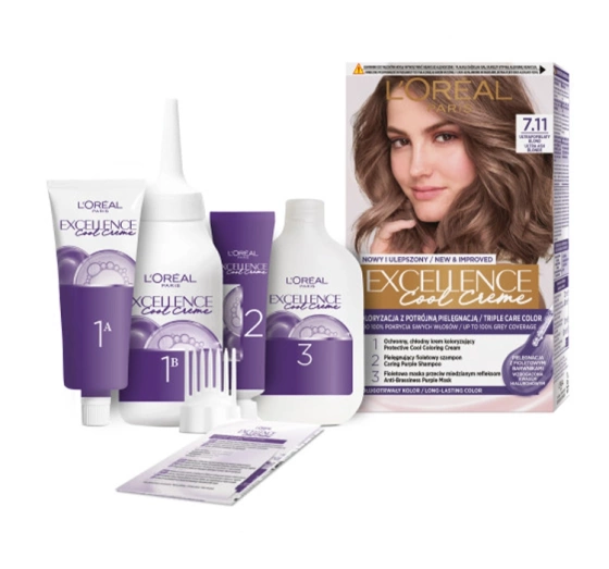LOREAL EXCELLENCE COOL CREME 7.11 ULTRA ASH BLONDE