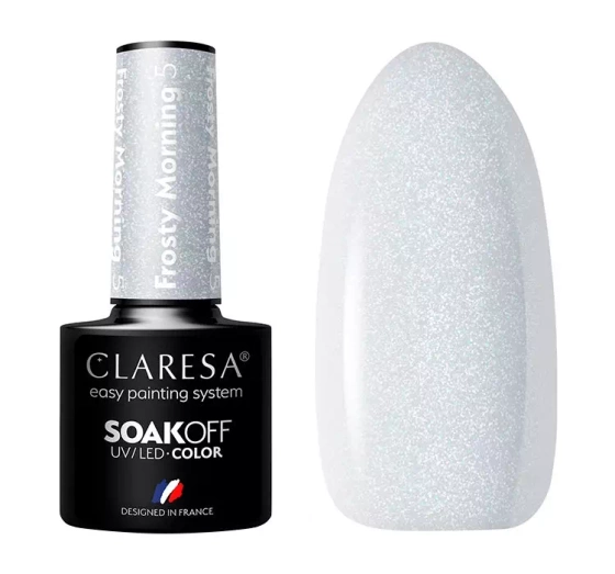CLARESA SOAK OFF HYBRID NAIL POLISH FROSTY MORNING 5 5G