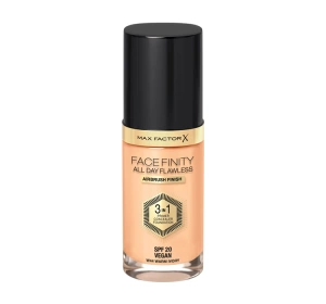 MAX FACTOR FACEFINITY ALL DAY FLAWLESS 3IN1 VEGAN FOUNDATION W44 WARM IVORY 30ML 