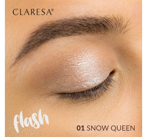 CLARESA FLASH FOIL EYESHADOW 01 ​​SNOW QUEEN 3G
