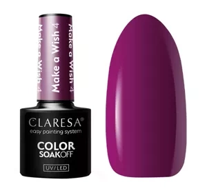 CLARESA SOAK OFF HYBRID NAIL POLISH MAKE A WISH 4 5ML