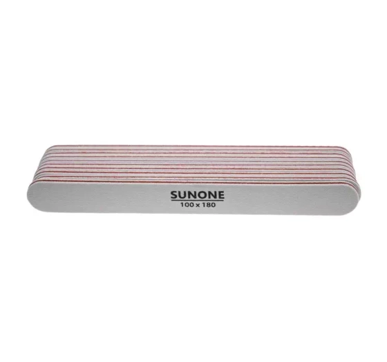 SUNONE SET OF NAIL FILES STRAIGHT 100/180 10 PCS