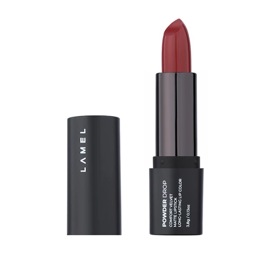 LAMEL POWDER DROP LONG-LASTING MATTE LIP LIPSTICK 401 COLD-BEIGE 3.8G