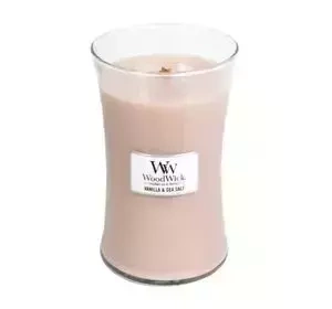 WOODWICK LARGE JAR CANDLE SCENTED CANDLE VANILLA AND SEA SALT 610G