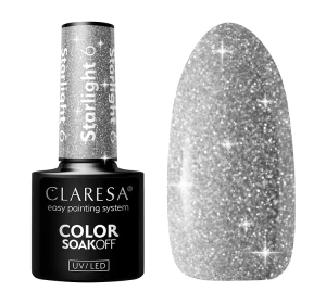 CLARESA SOAK OFF HYBRID NAIL POLISH STARLIGHT 6 5G