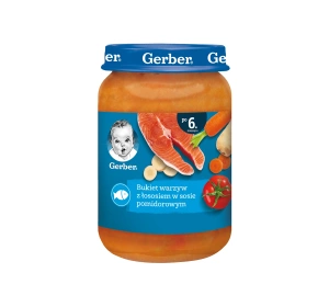 Gerber dinner after 6 months Vegetable bouquet with salmon in tomato sauce 190g