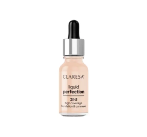 CLARESA LIQUID PERFECTION FACE FOUNDATION 2IN1 102 WARM MEDIUM 18G