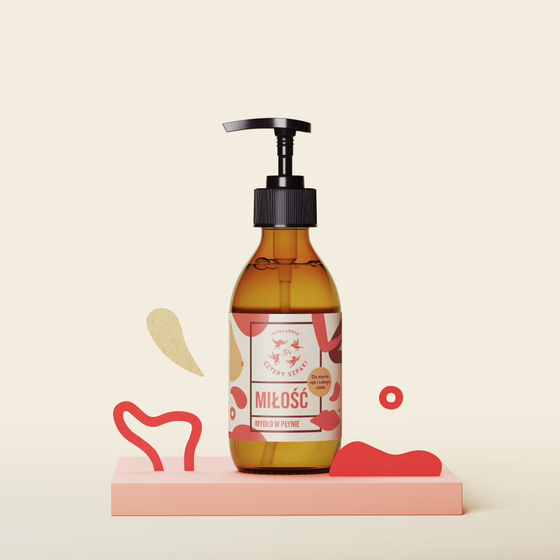 Mydlarnia Cztery Szpaki Love Gift Set Liquid Soap 300ml + Massage Oil 100ml