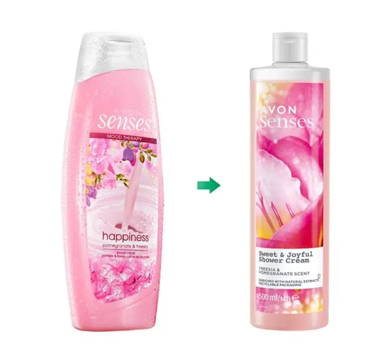AVON SENSES HAPPINESS CREAMY SHOWER GEL 500ML
