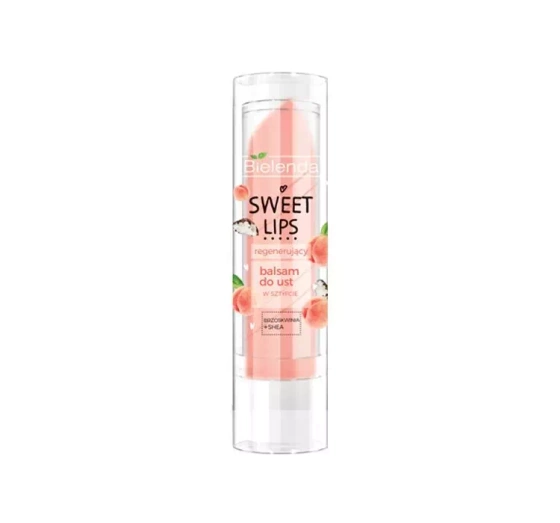BIELENDA SWEET LIPS REGENERATING LIP BALM PEACH AND SHEA BUTTER 3.8G