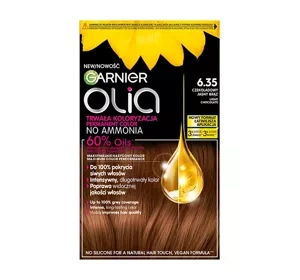 Garnier Olia permanent hair color no ammonia 6.35 Chocolate Light Brown
