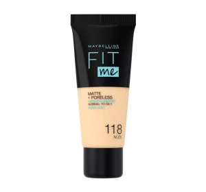 MAYBELLINE FIT ME MATTIFYING FOUNDATION 118 NUDE