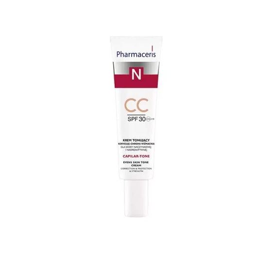 PHARMACERIS N CAPILAR TONE CC CREAM FOR COUPEROSE AND HYPER-REACTIVE SKIN SPF 30 40ML