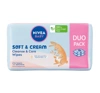 NIVEA BABY SOFT&CREAM BABY WIPES BIODEGRADABLE MULTI PACK 2 x 57 PCS