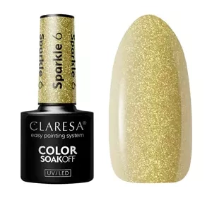 CLARESA SOAK OFF HYBRID NAIL POLISH SPARKLE 6 5G