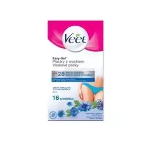 VEET EASY-GEL BIKINI WAX STRIPS FOR EPILATION 16 PIECES