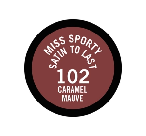MISS SPORTY COLOR TO LAST SATIN LIPSTICK 102 CARAMEL MAUVE 4G
