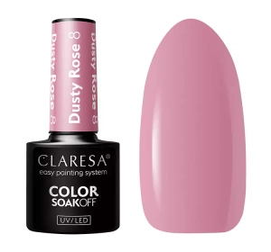 CLARESA SOAK OFF HYBRID NAIL POLISH DUSTY ROSE 8 5G