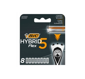BIC Hybrid Flex5 Men's Razor Refills Pack of 8