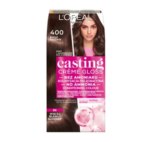 LOREAL CASTING CREME GLOSS SEMI PERMANENT HAIR DYE 400 BROWN