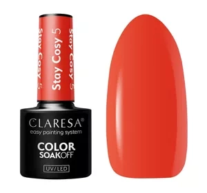 CLARESA SOAK OFF HYBRID NAIL POLISH STAY COSY 5 5ML