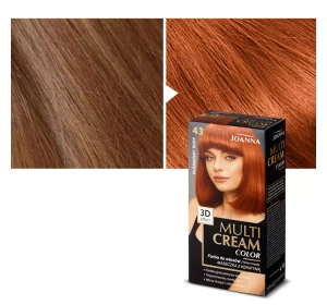 JOANNA MULTI CREAM COLOR PERMANENT HAIR DYE 43 FLAMING RED