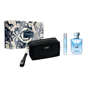 VERSACE POUR HOMME SET EAU DE TOILETTE SPRAY 100ML + 10ML + COSMETIC BAG